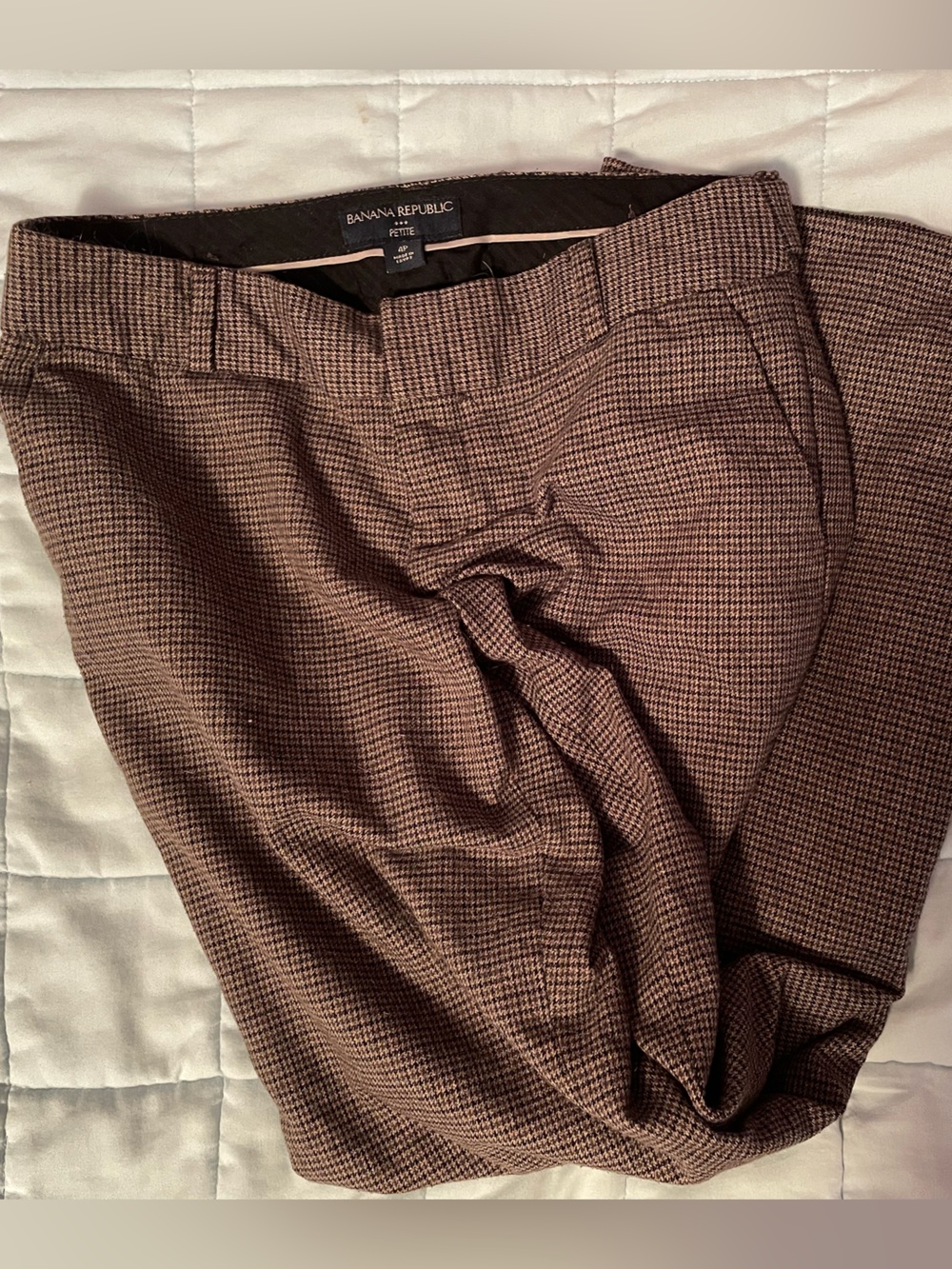 Banana Republic Brown Microcheck Dress Pants